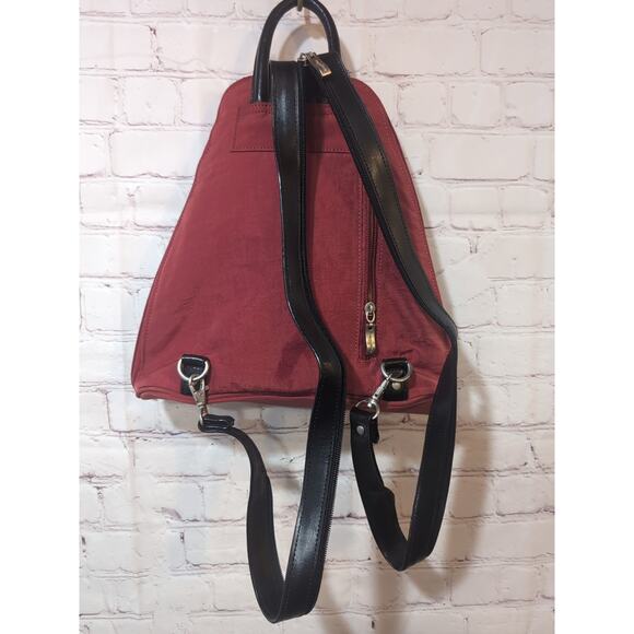 Baggallini Metro Convertible Backpack Nylon Rusty Red Sling EUC Travel - Picture 5 of 14
